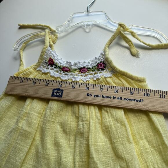 Toddler Baby Girl Mexican Dress Size 1-2yr Handmade Crochet Tiered Peasant Lace - Picture 5 of 6